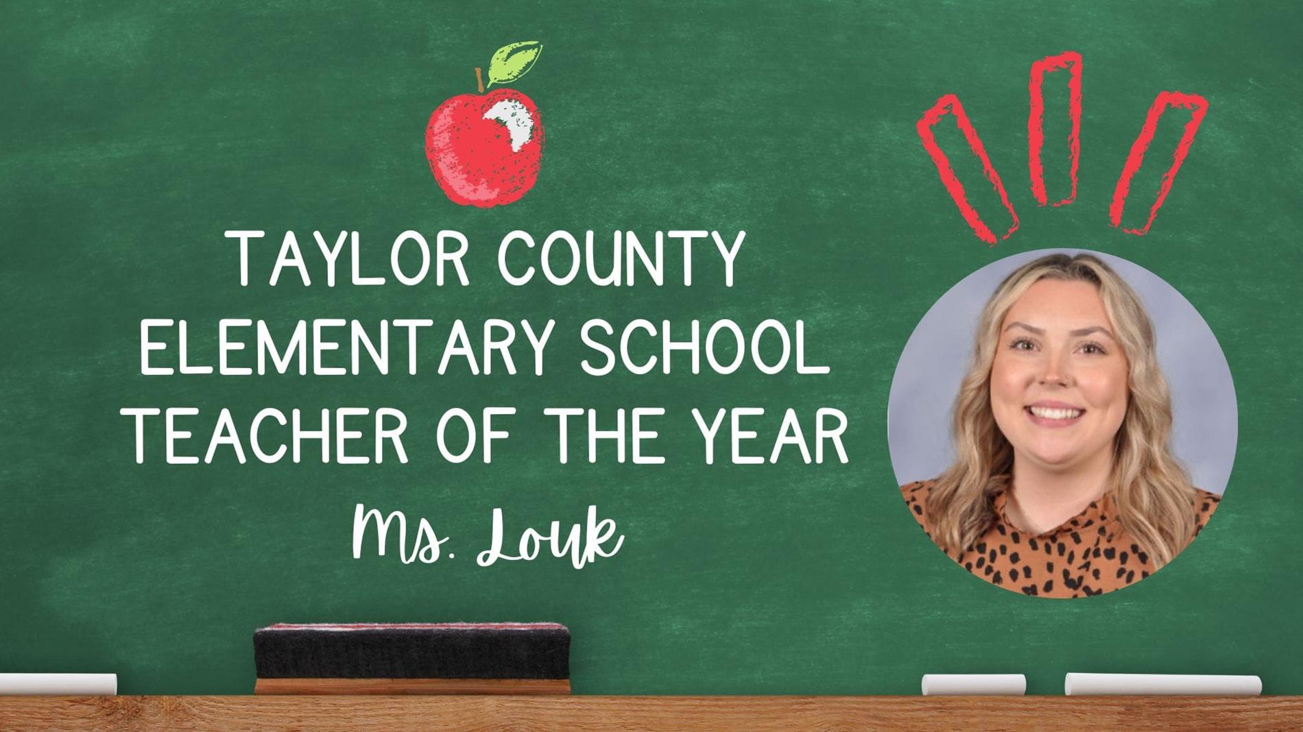 2024 TCEs Teacher of the year, Ms. Louk