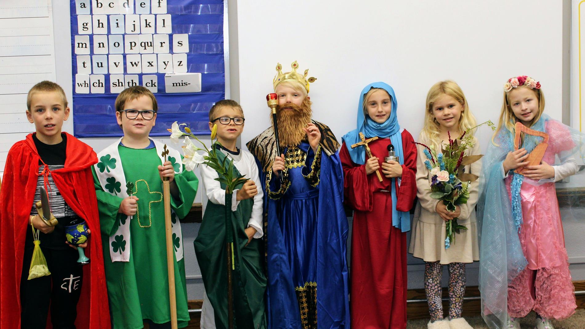 Children Dressed as various saints