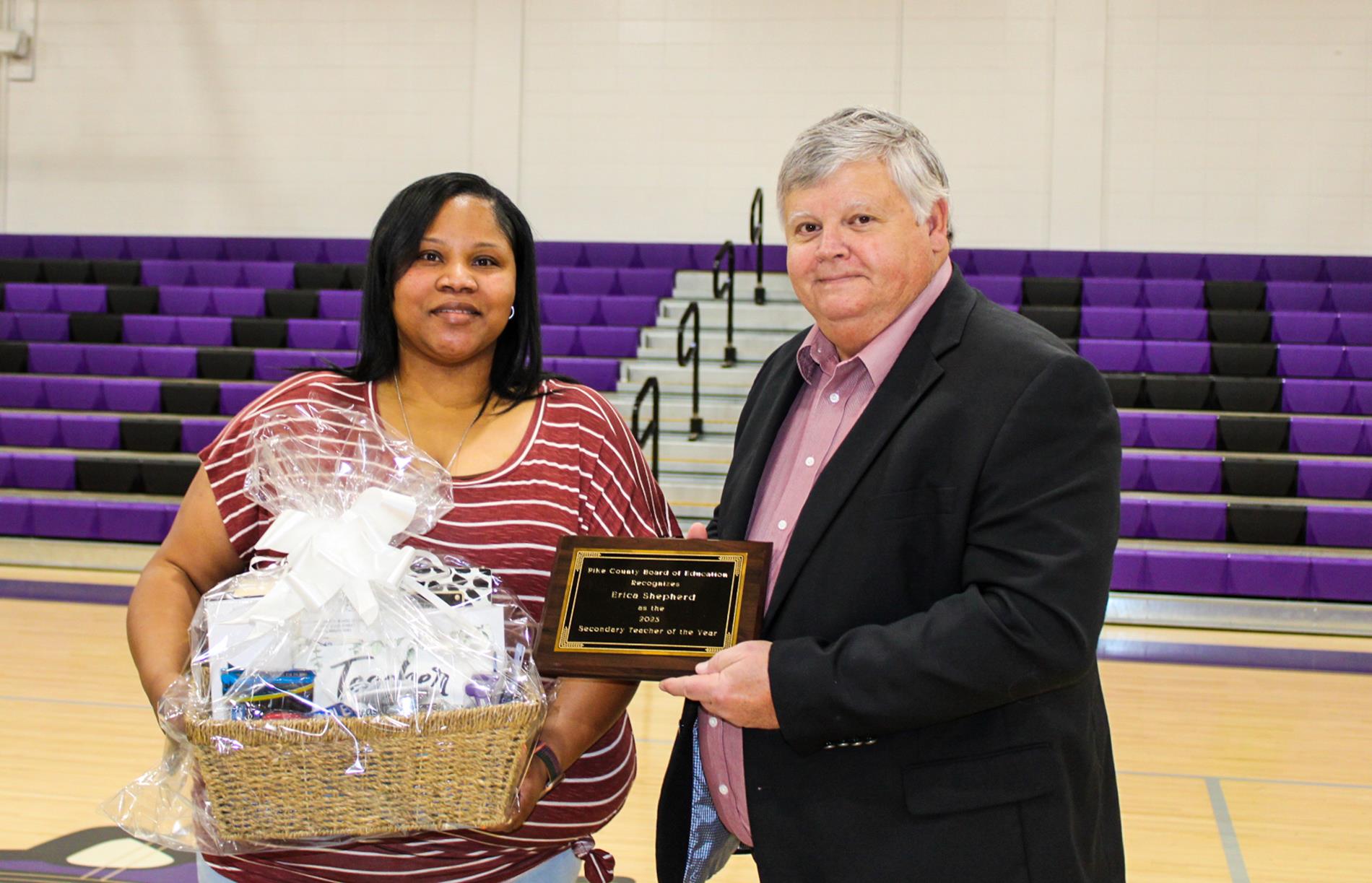 Ms. Shepherd was named Overall Secondary Teacher of the Year.
