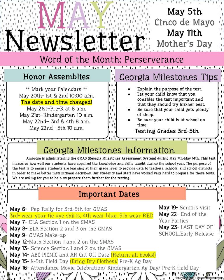 May Newsletter