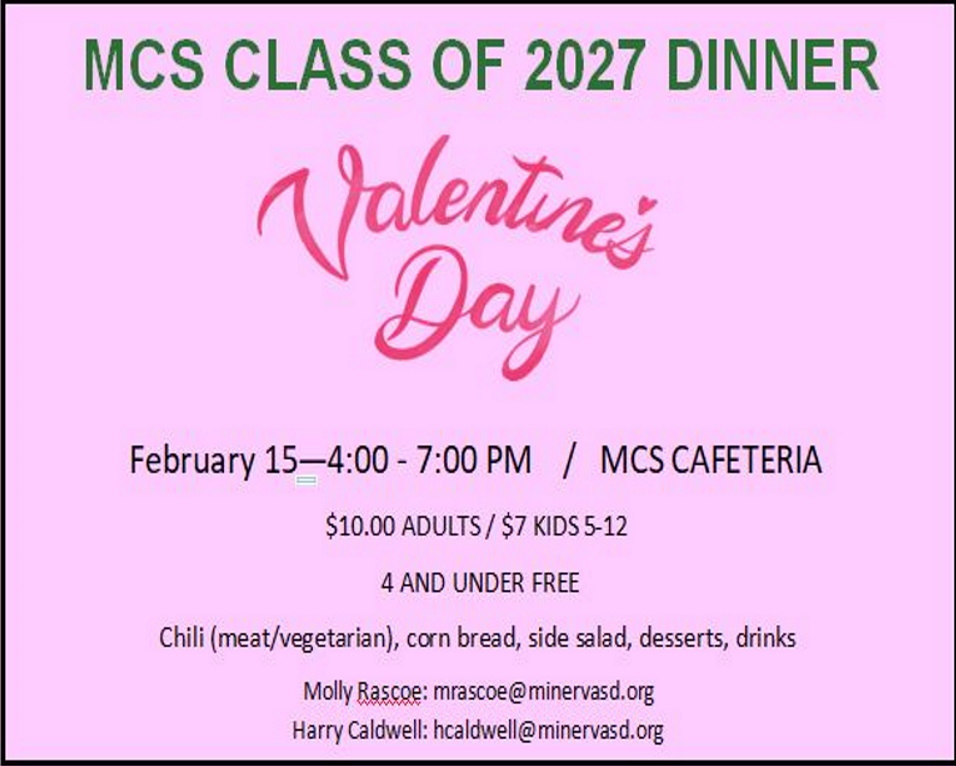 Valentines Day Dinner Feb 15 4-7 PM imange