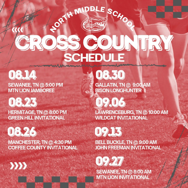 Cross Country schedule