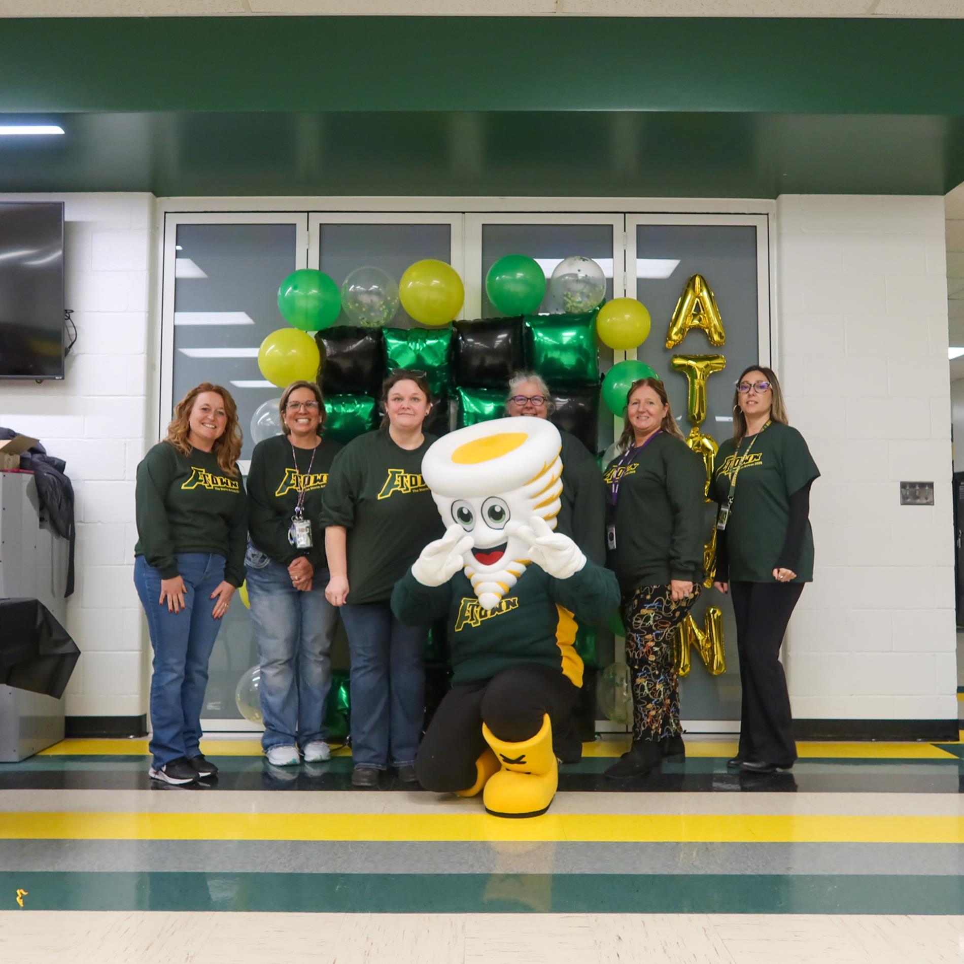 ROE #33 Staff Celebrates Atown with a New Mascot