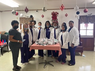 Health Science Students at the nursing home for field experience