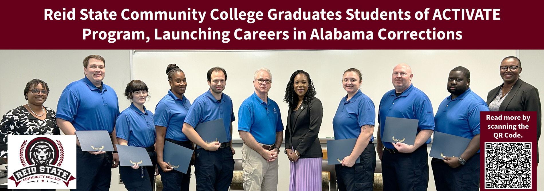 Reid State Community College Graduates Students of ACTIVATE Program, Launching Careers in Alabama Corrections