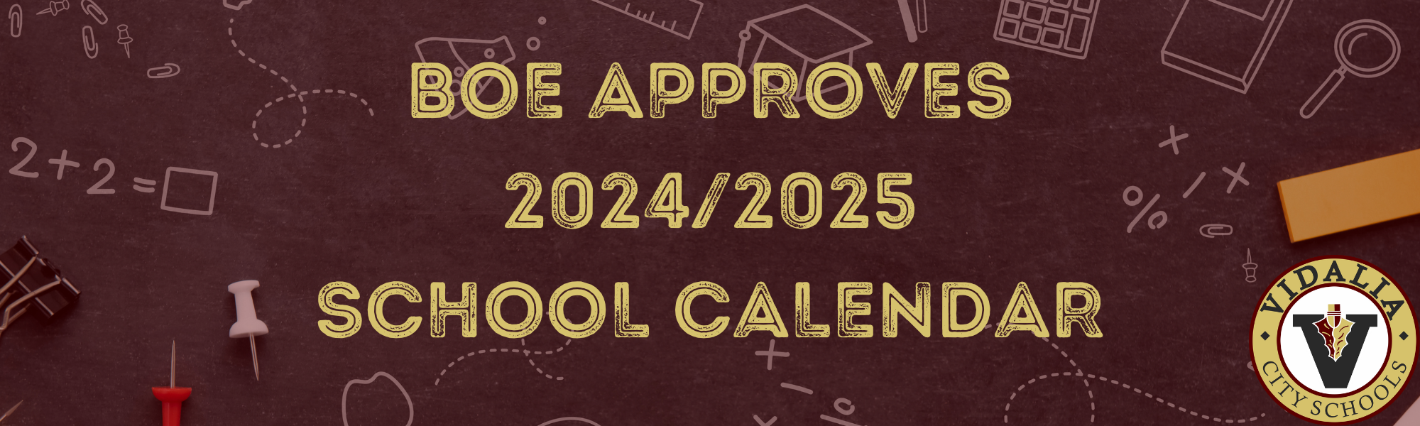 2024/25 School Calendar Announced
