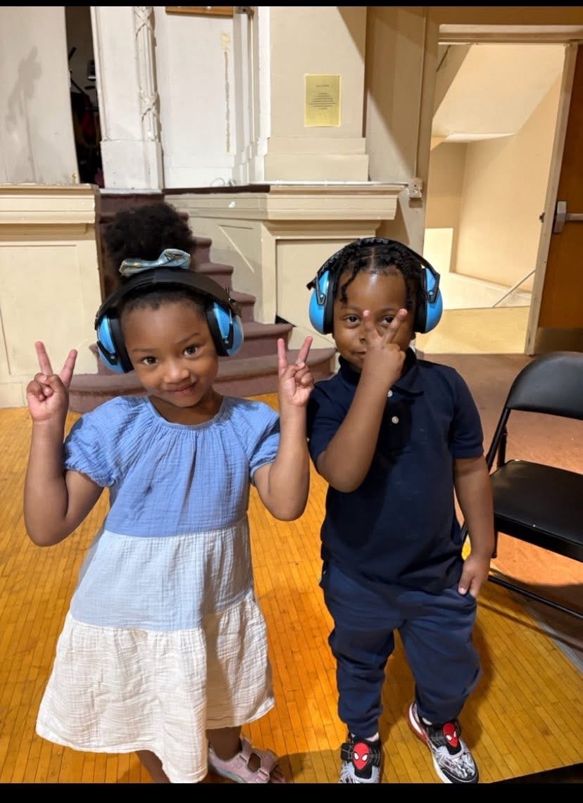Preschoolers having fun in the gym