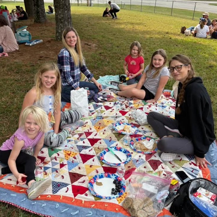 Picnic on the Playground with family