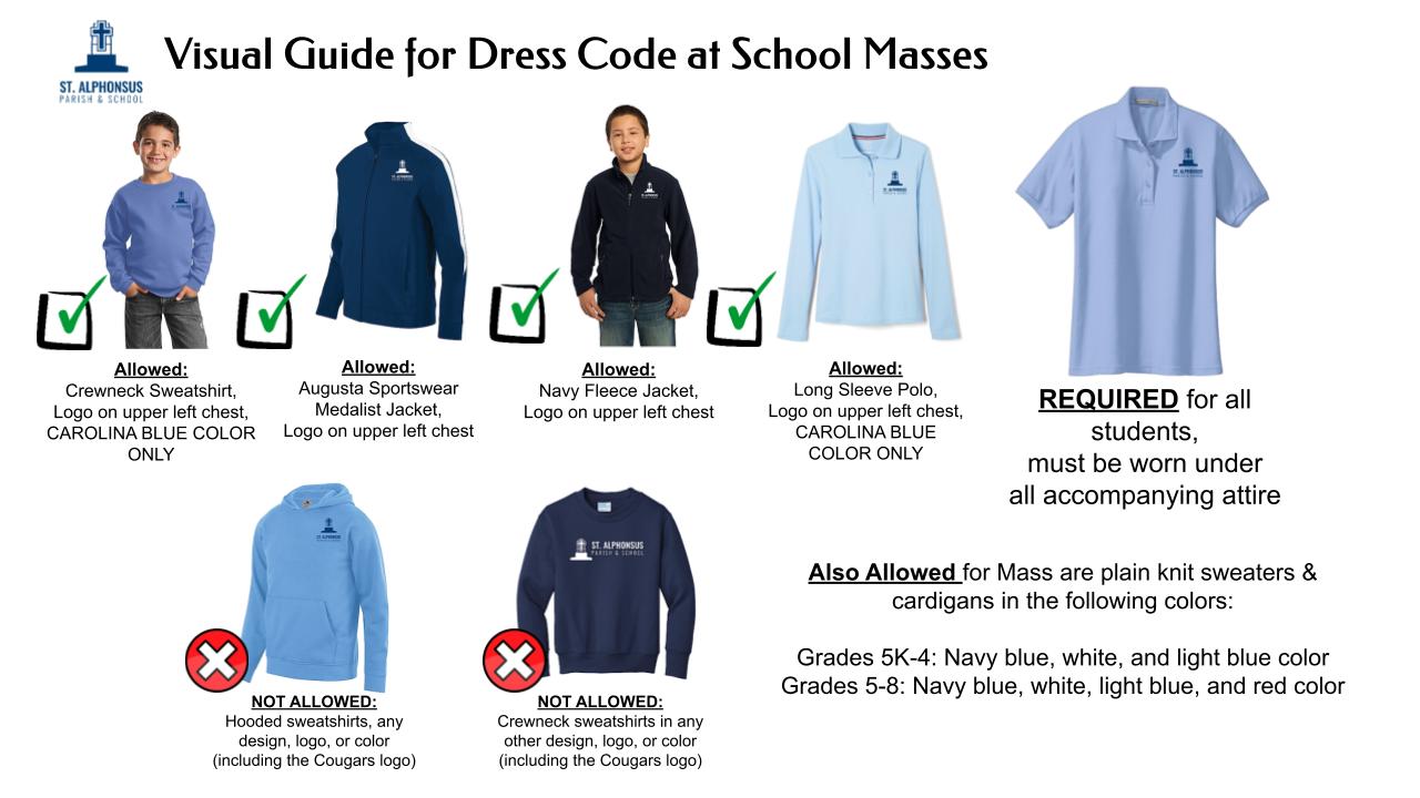 Visual Guide for Dress Code at Mass