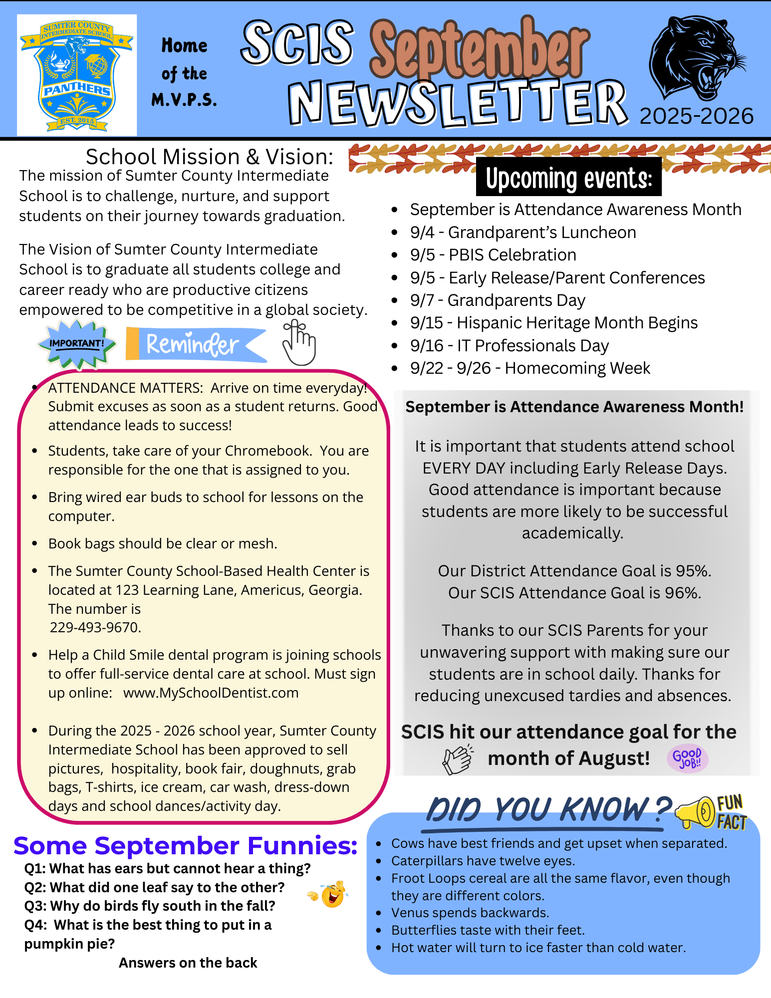 September Newsletter