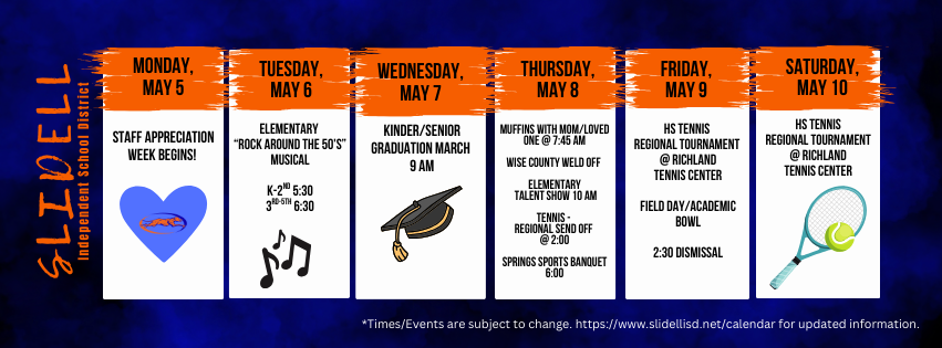 weekly schedule