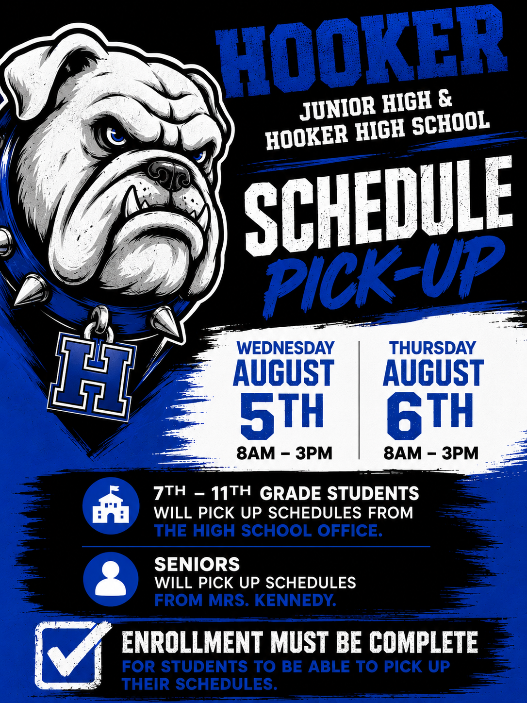 Jr. High & High School Class Schedule Pick-Up