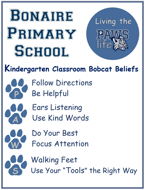 Kindergarten Bobcat Beliefs