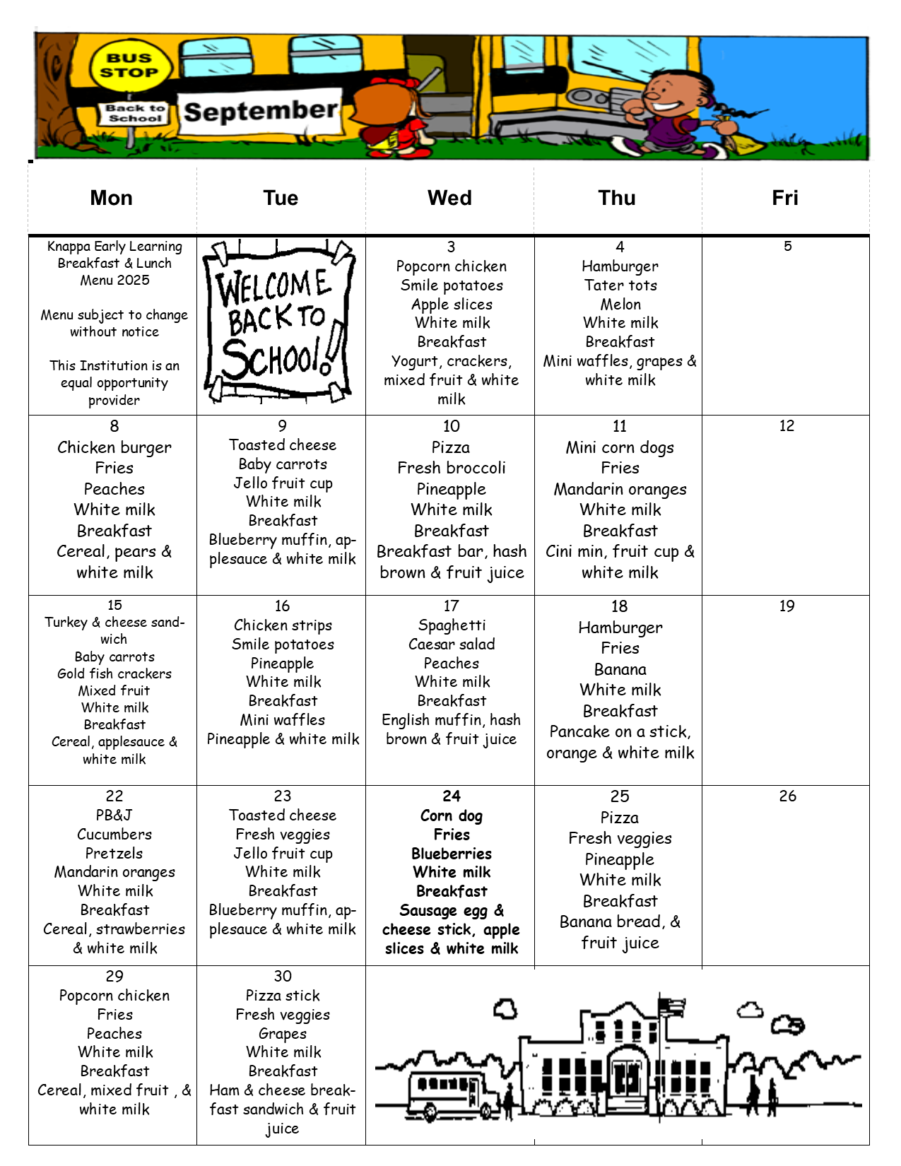 Lunch Menu