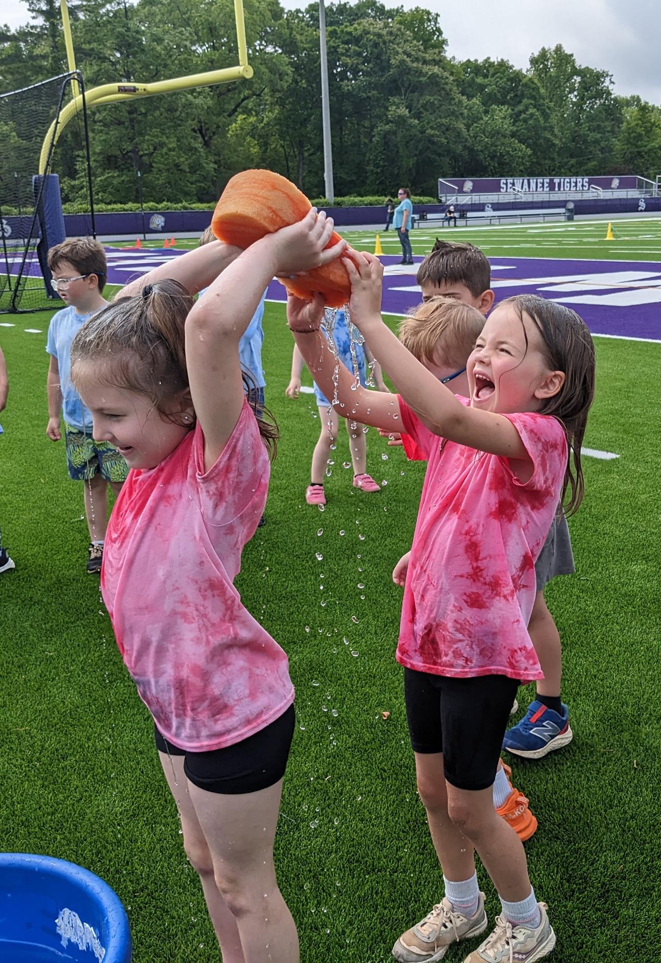 students participating in field day at elementary school