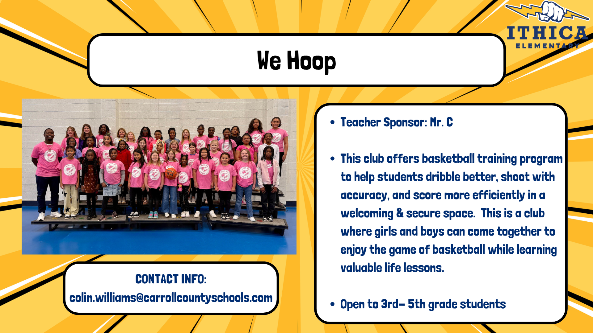 We Hoop club flyer