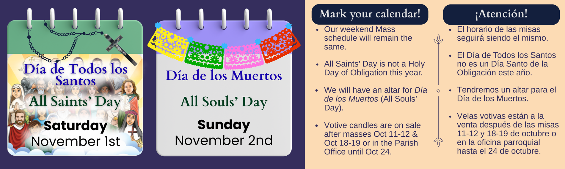 Nov 1 & 2 2025 All Saints & All Souls
