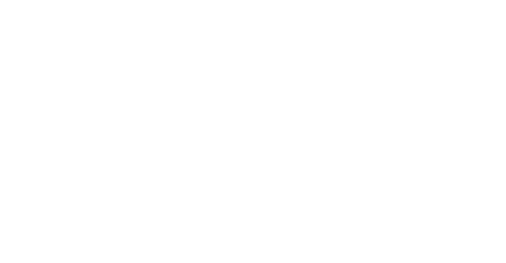 Confession Times