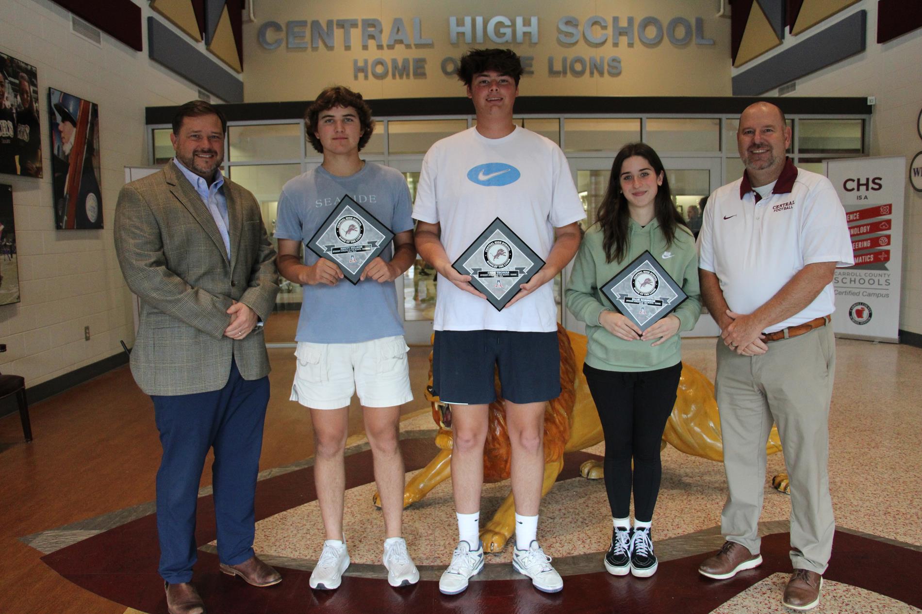 Central High School Recognizes Athletes of the Month