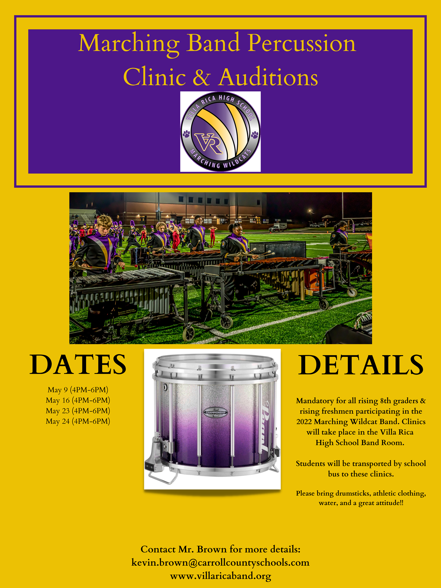 VRHS Percussion Audition Clinic