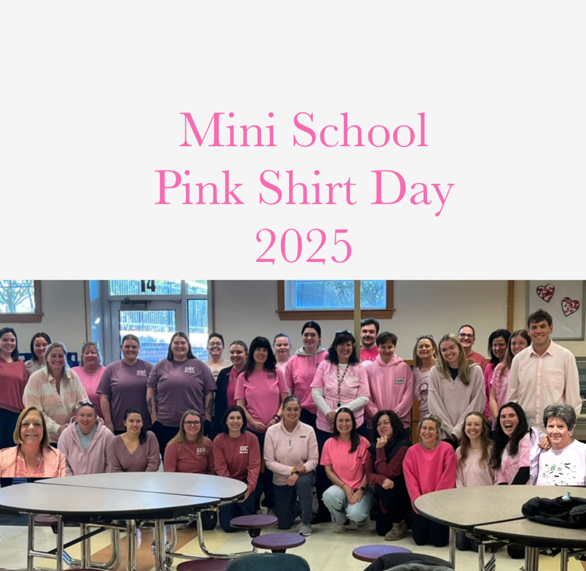 Picture of staff wearing pink shirts