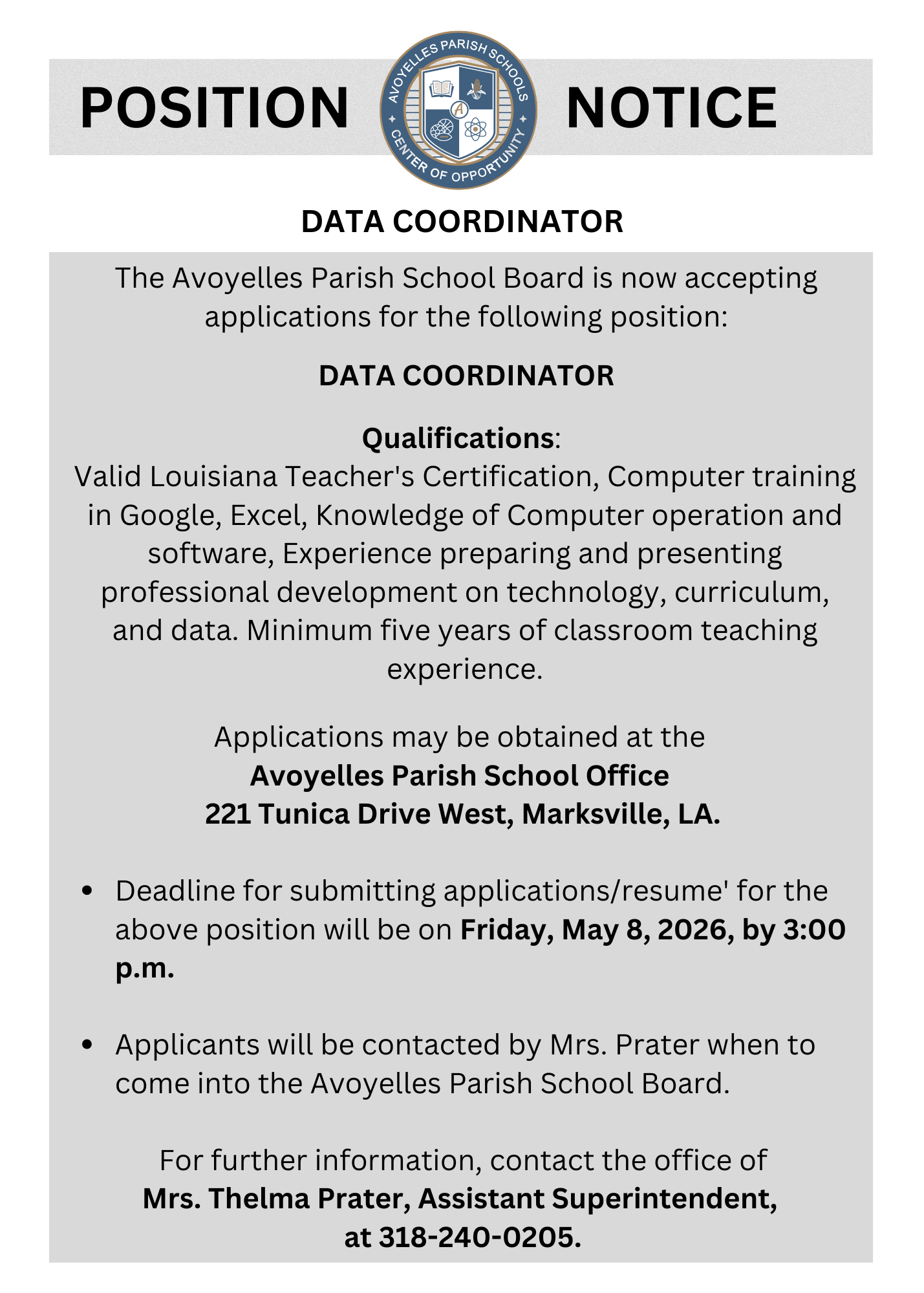 Data Coordinator 4.22.26