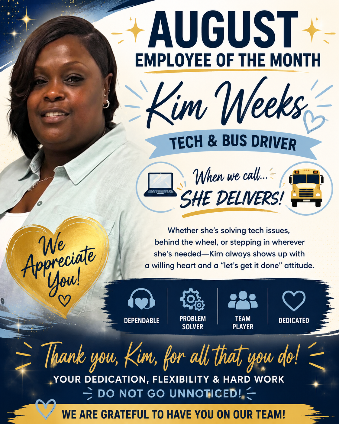 Staff of the month