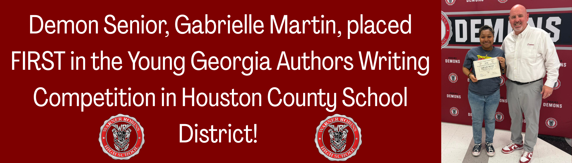 Congratulations to Gabrielle Martin!