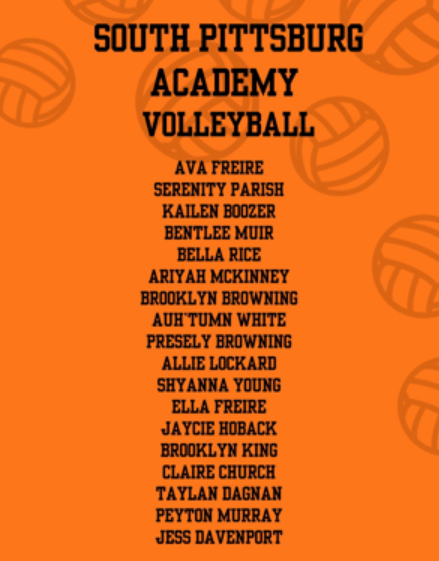 academy volleyball roster