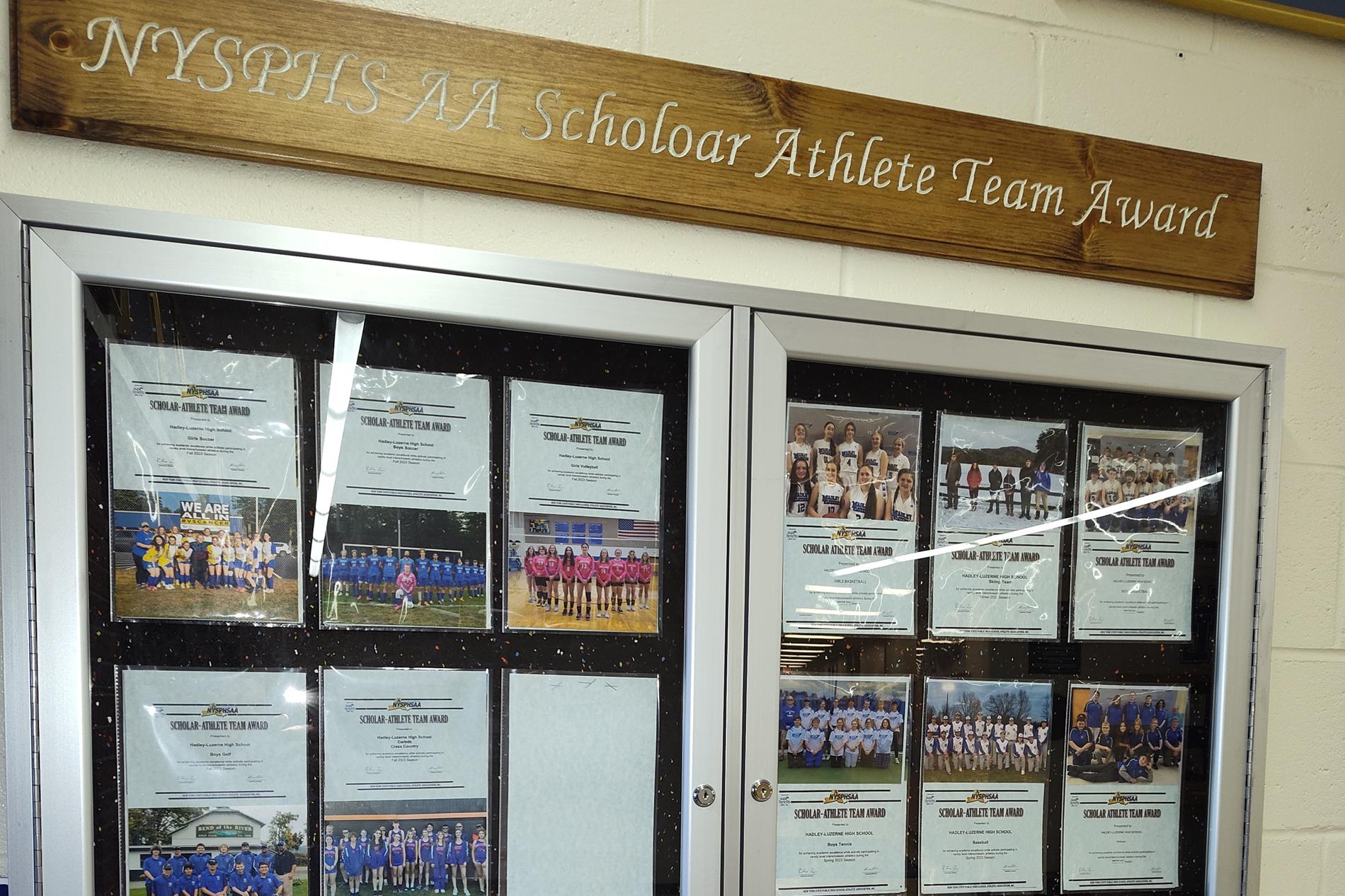 NYSPHSAA Scholar Athlete Teams Display