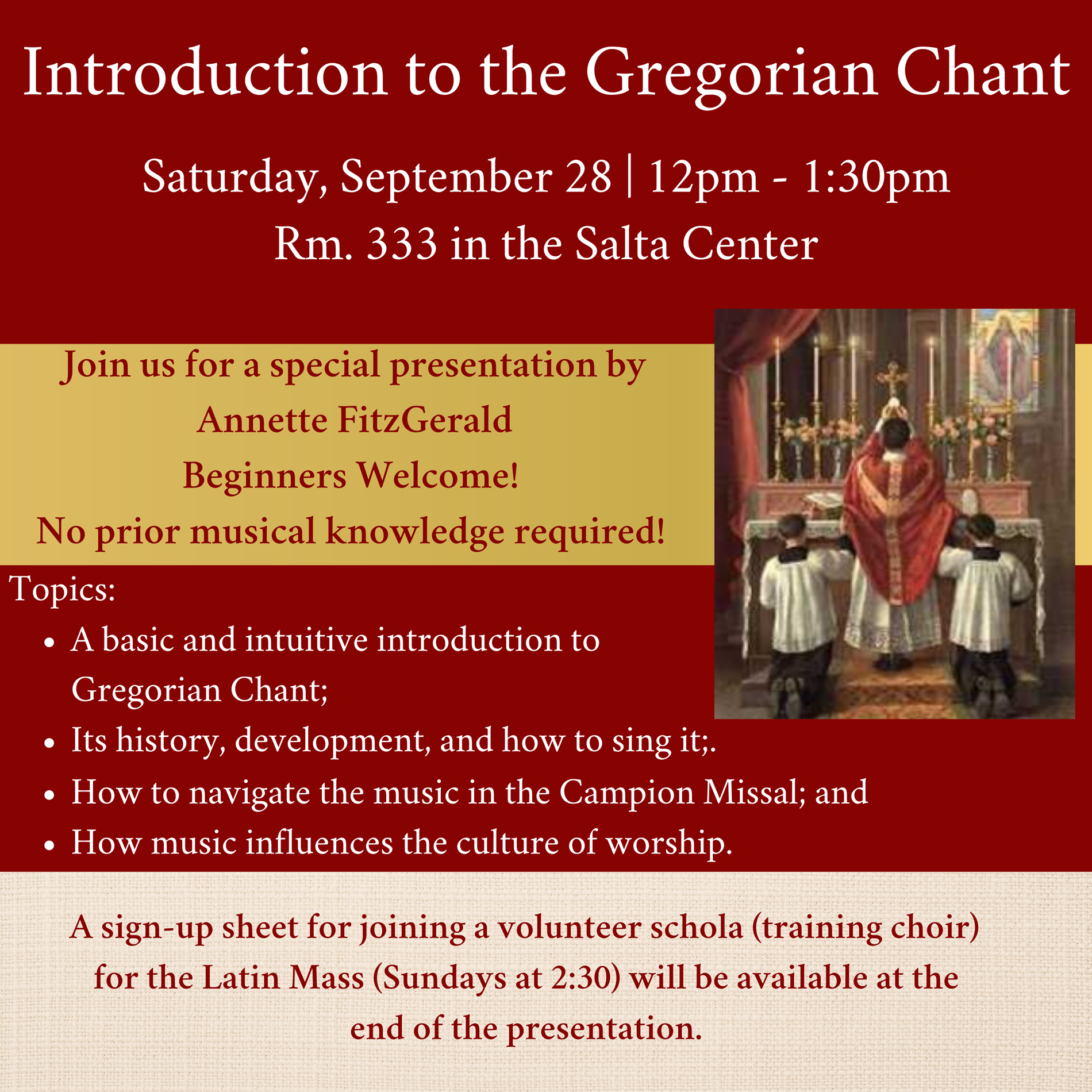 Introduction to Gregorian Chant 09.28.24 12pm 