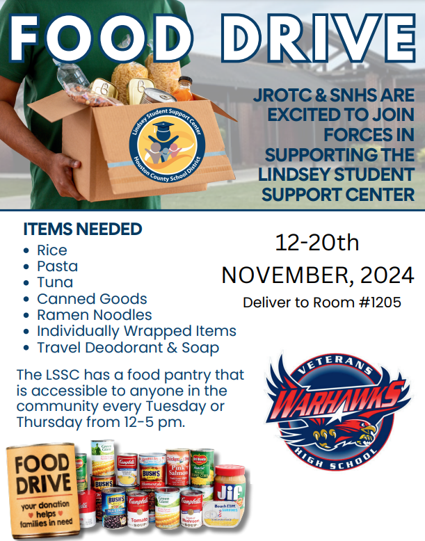 SNHS/JROTC Drive