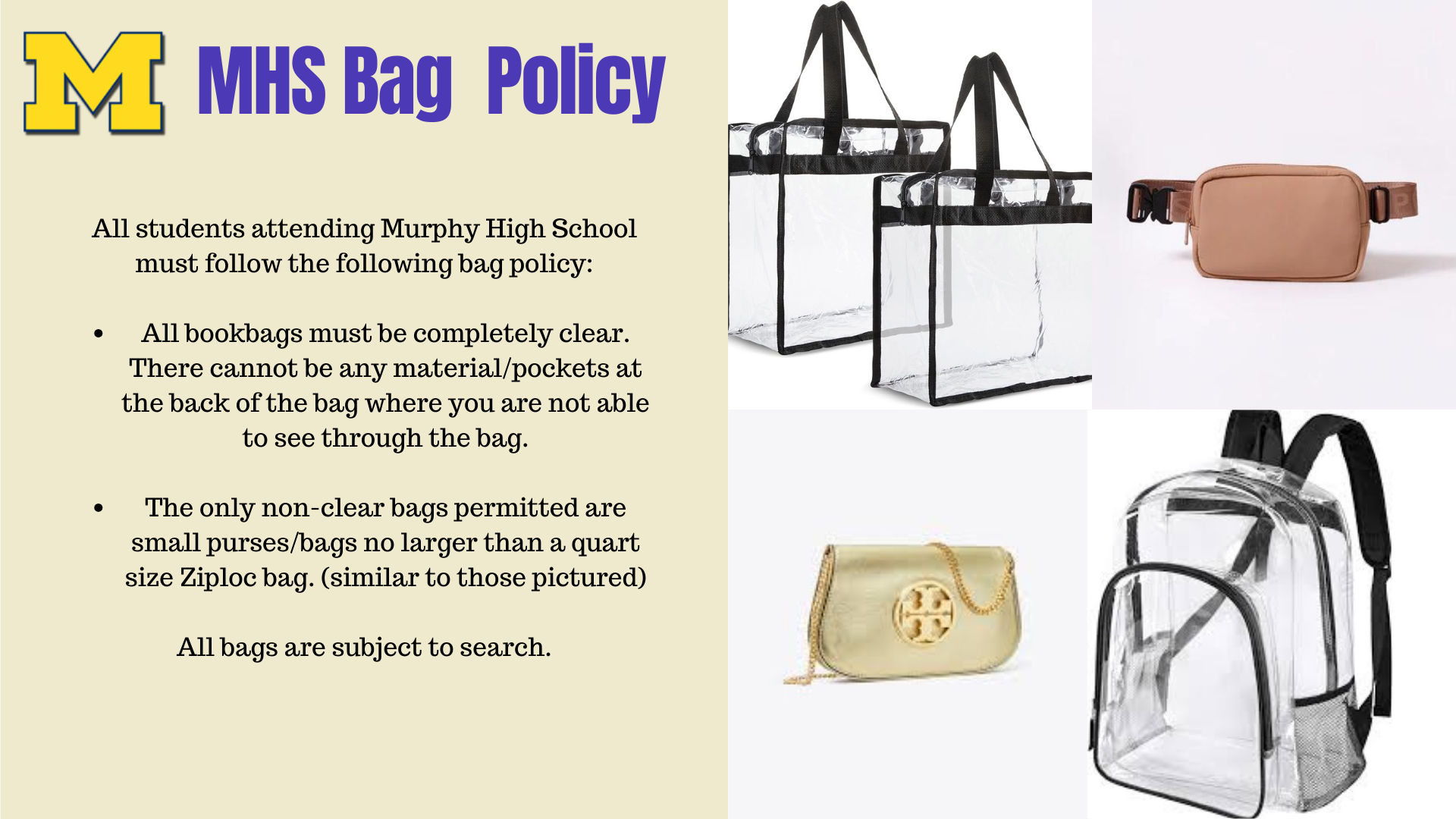 Bag Policy