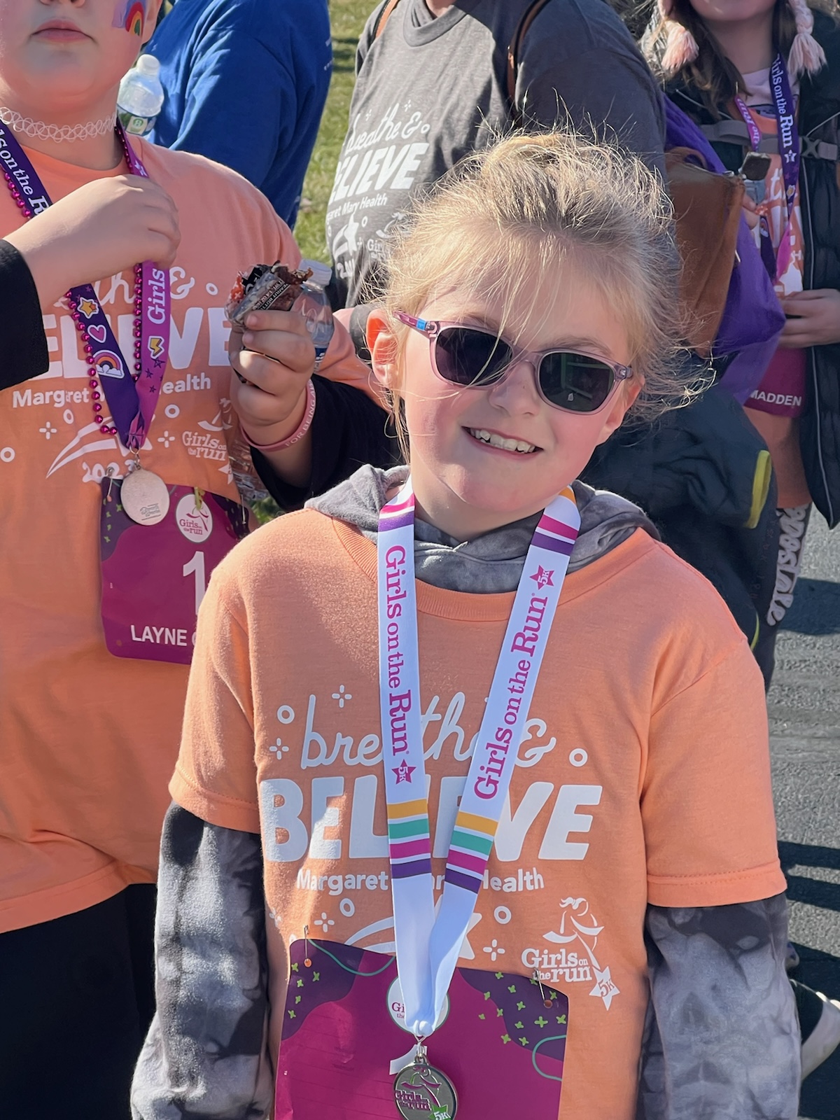 One of the GOTR girls at the starting line for the race. 