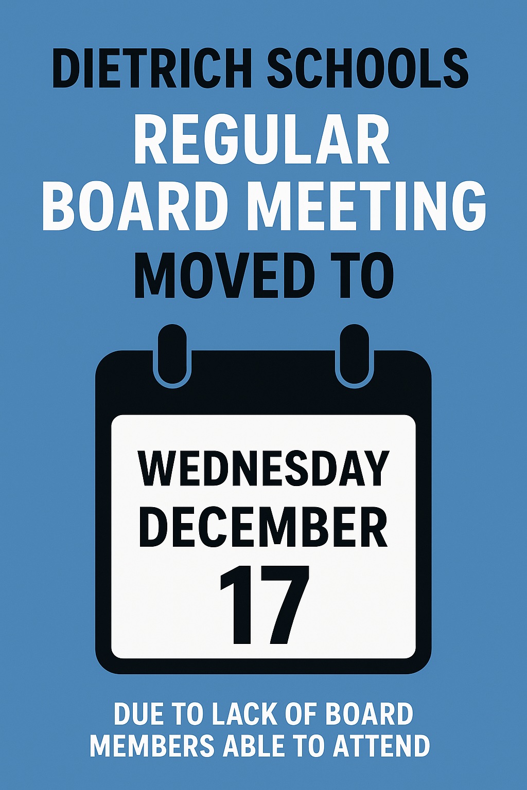 board meeting changed