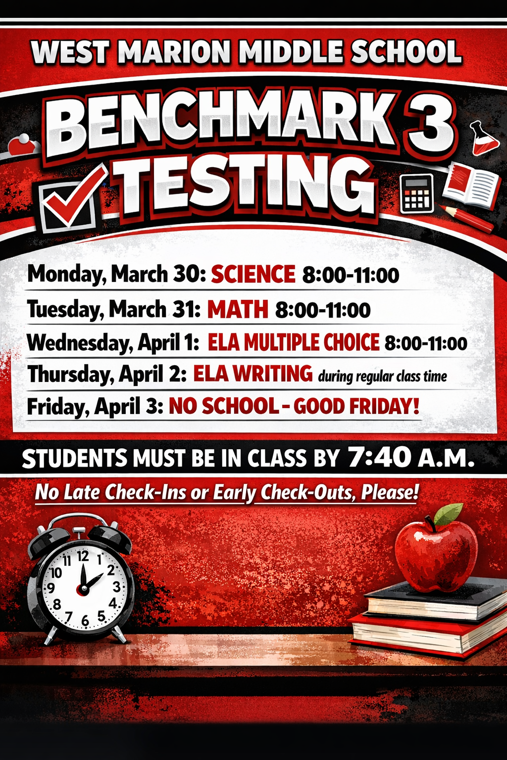 Benchmark 3 Testing Dates