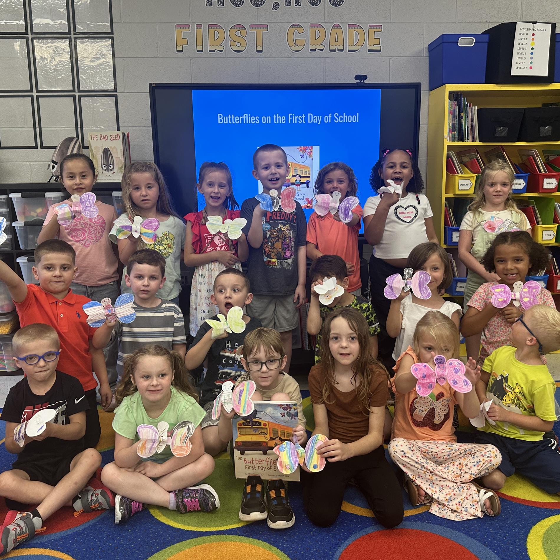 1st grade makes butterflies