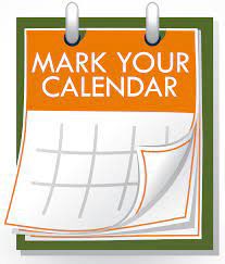 Calendar clip art reading "Mark Your Calendar"