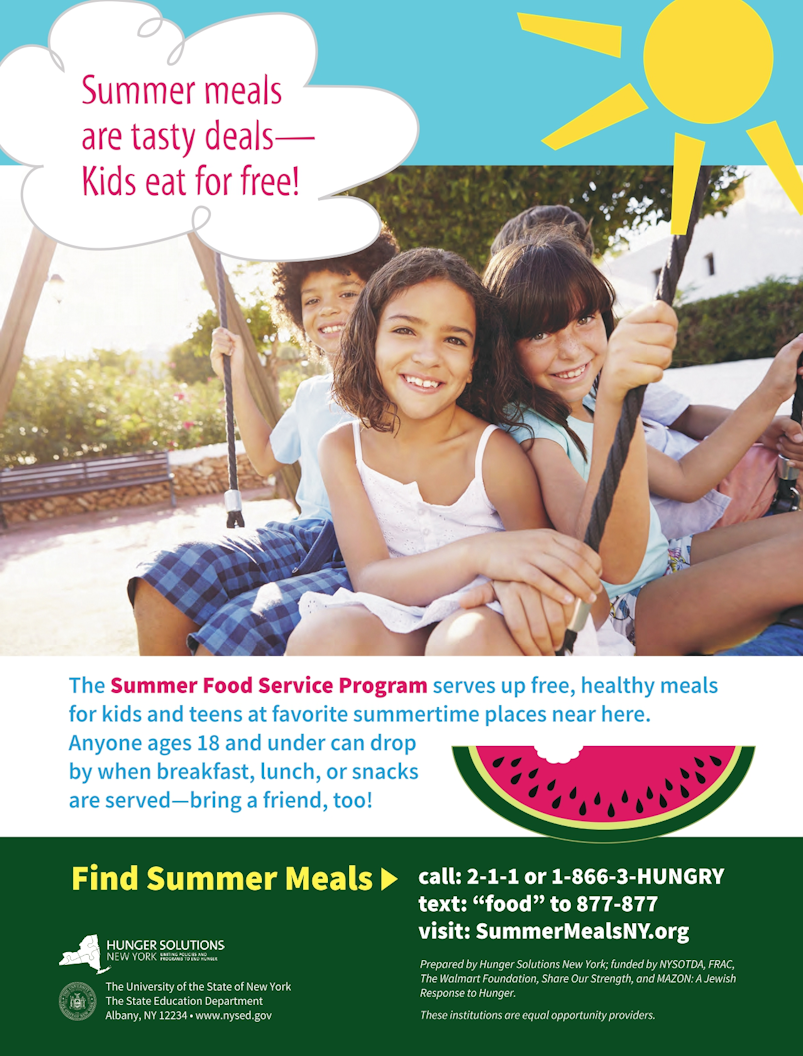 Summer Meals infomation flyer