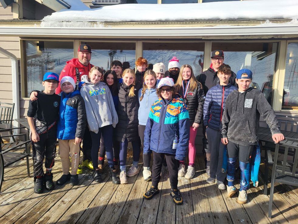 Picture of the 2024-2025 Middle School SKi Team with Coaches 