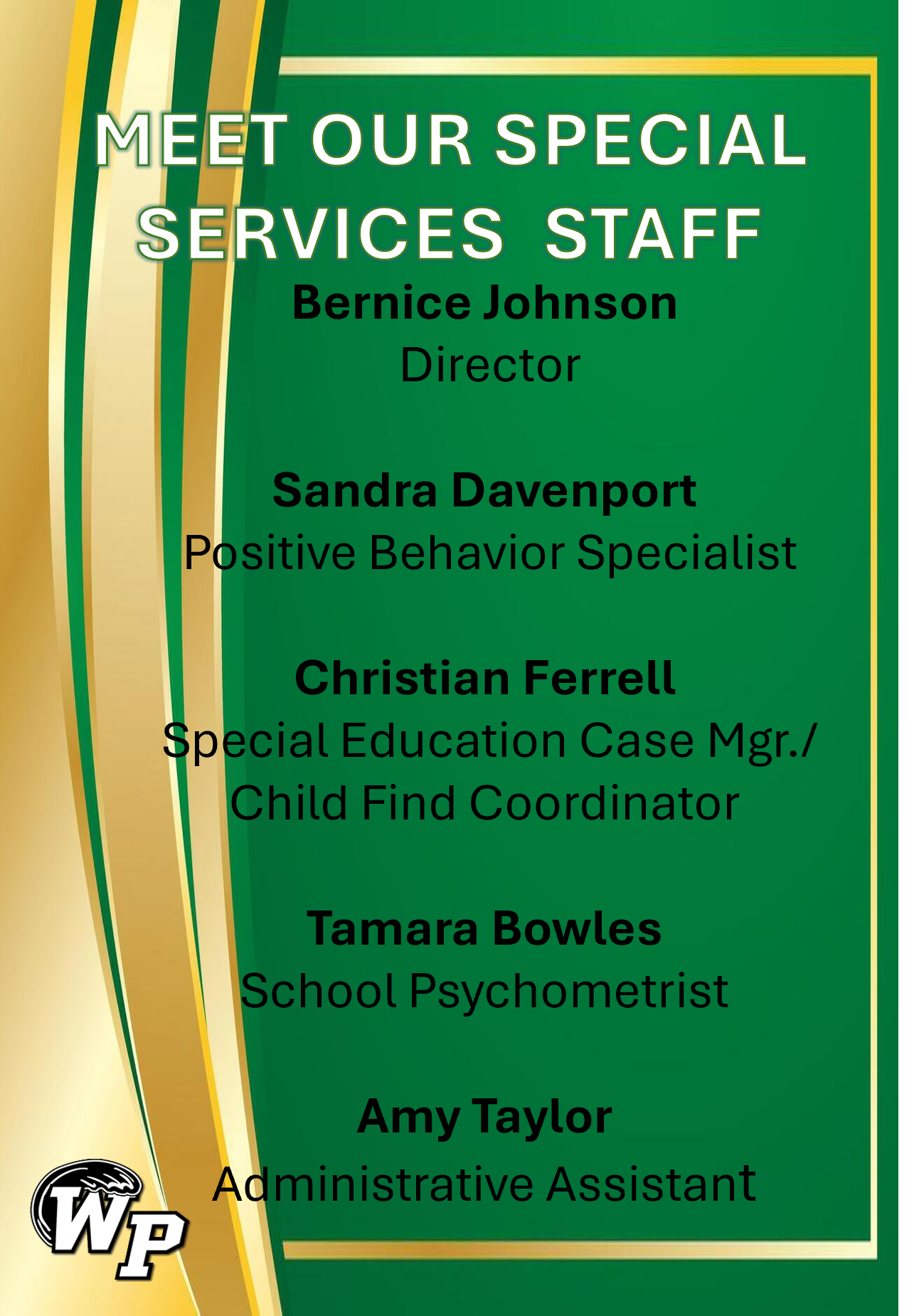 Office of Special Services Staff