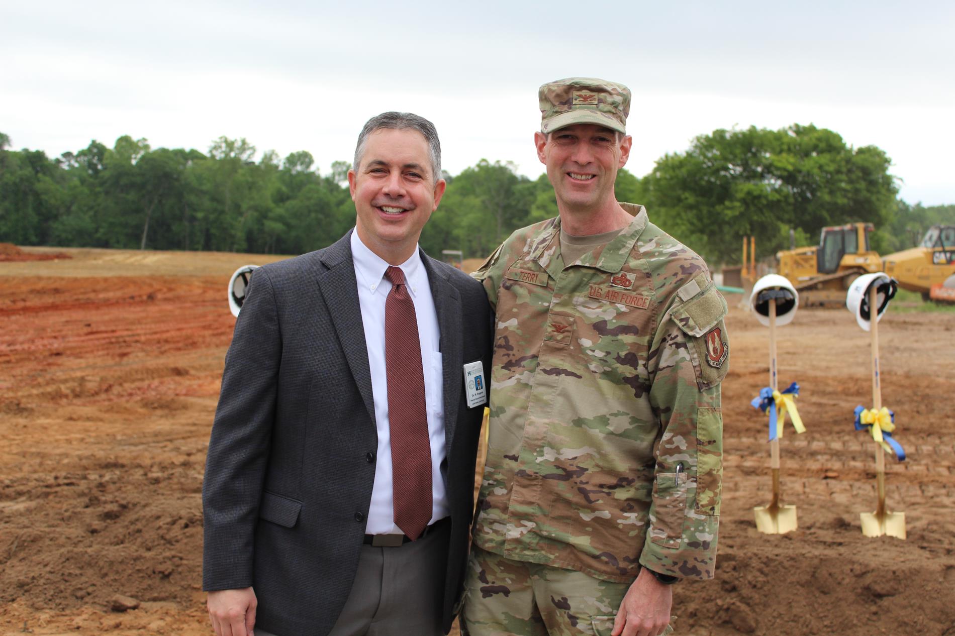 Dr. Richard Rogers, Deputy Superintendent, and Colonel Kristofer from Robins Air Force Base