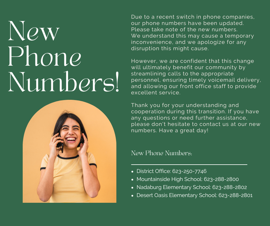 new phone numbers