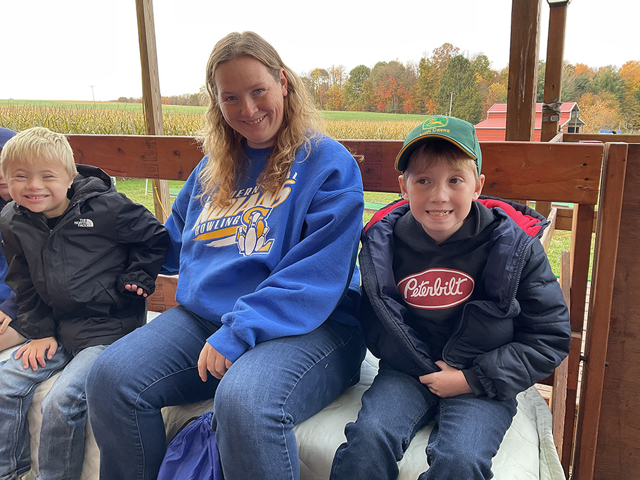 Having fun at Rolling Acres Corn Maze