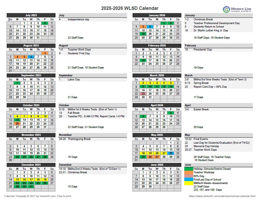 District Calendar