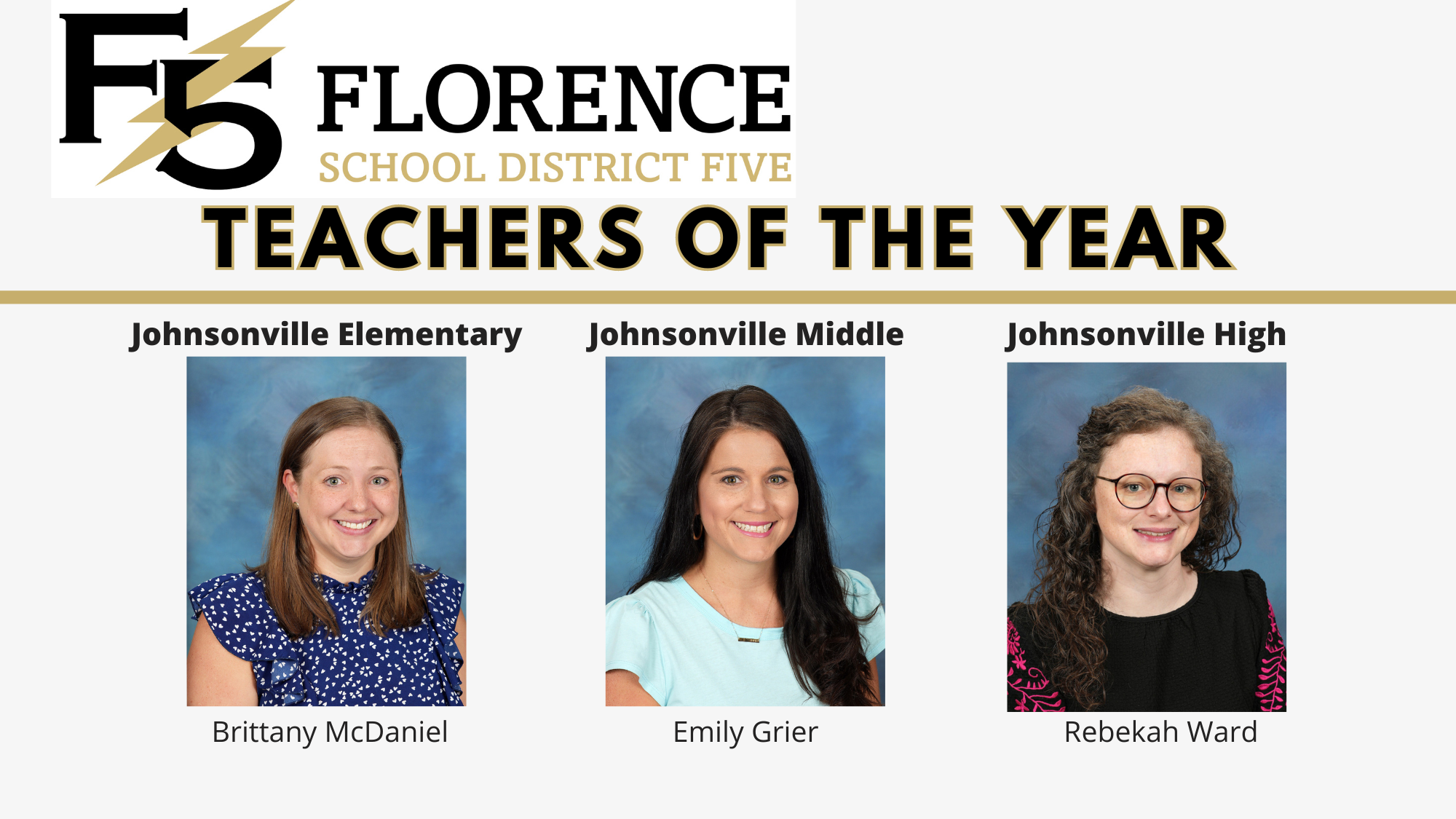 Teachers of the Year: McDaniel, Grier, Ward