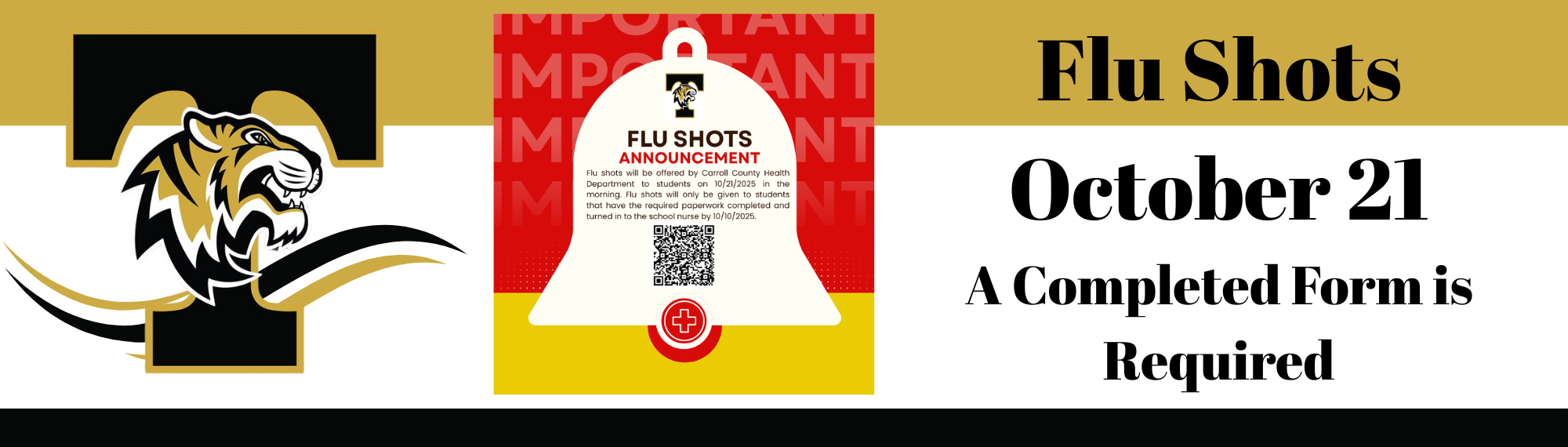 Flu Shots Available October 21 with Completed Form