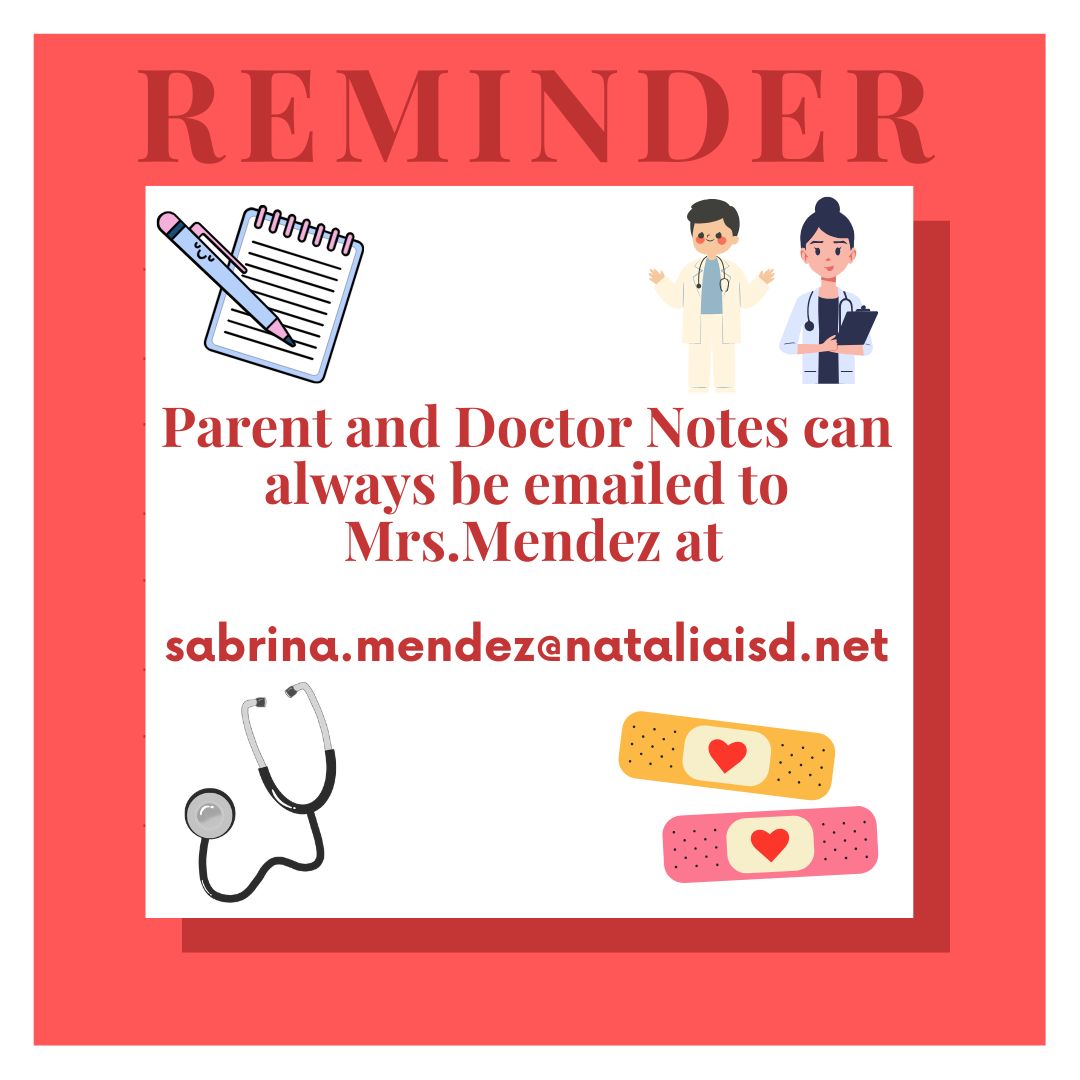 Reminder to send doctor's notes to Sabrina Mendez