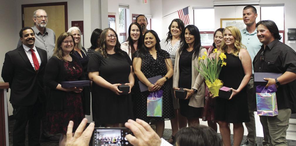 21-22 Teacher of the Year winners with Governing Board