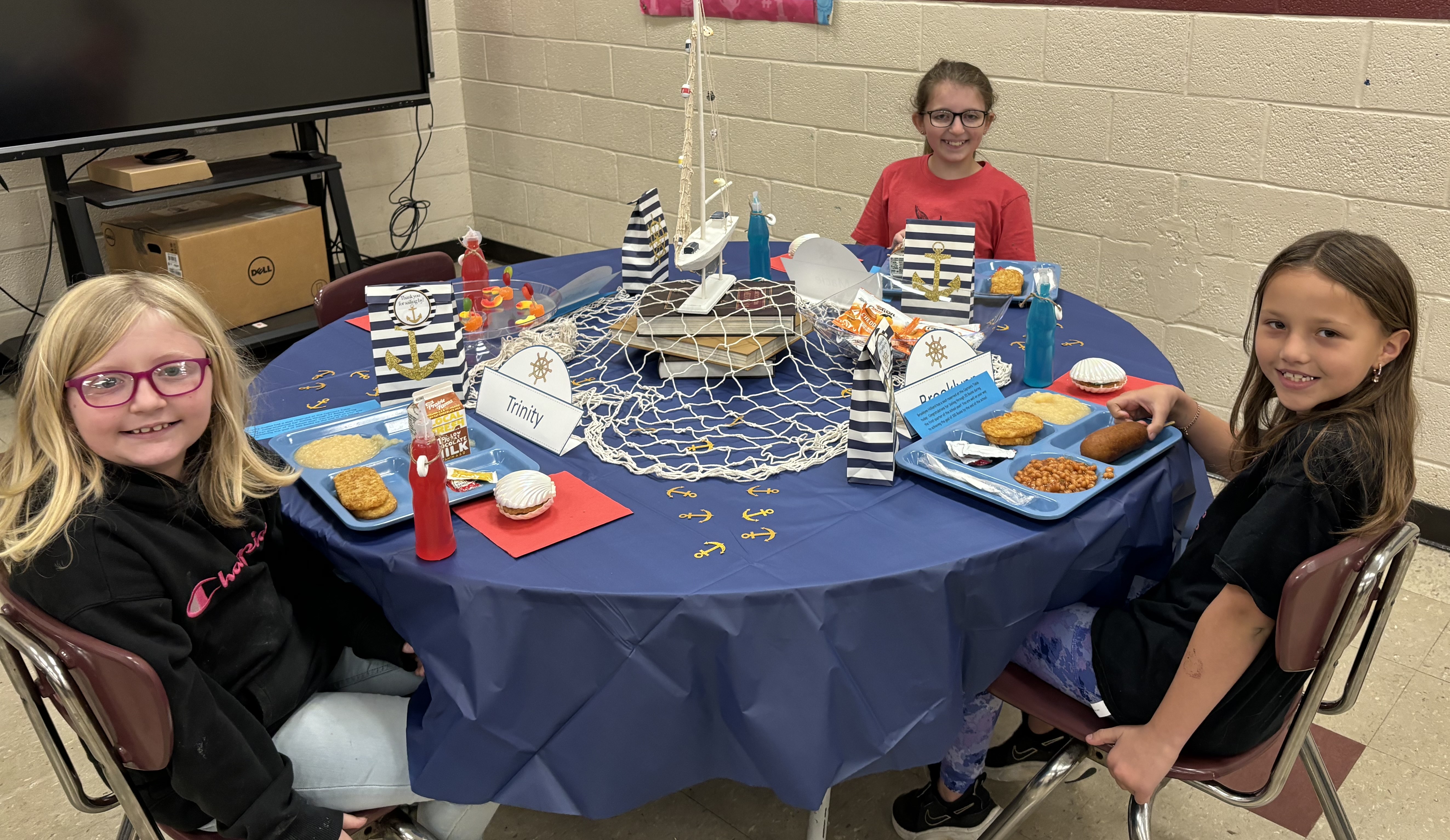 West Carroll Elem students celebrated with nautical themed captains lunch